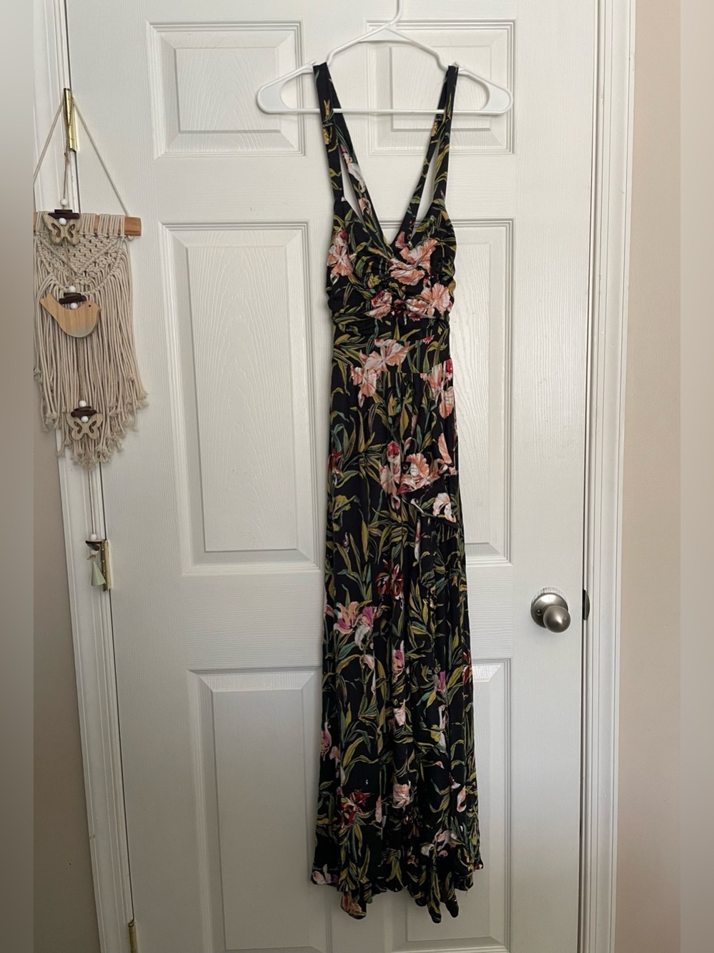 Anthropologie Maeve Gabriela Ruffled Maxi Dress size Small EUC